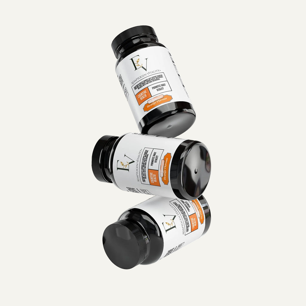 Three bottles of Pravida Cordyceps Energy Gummies on a white background